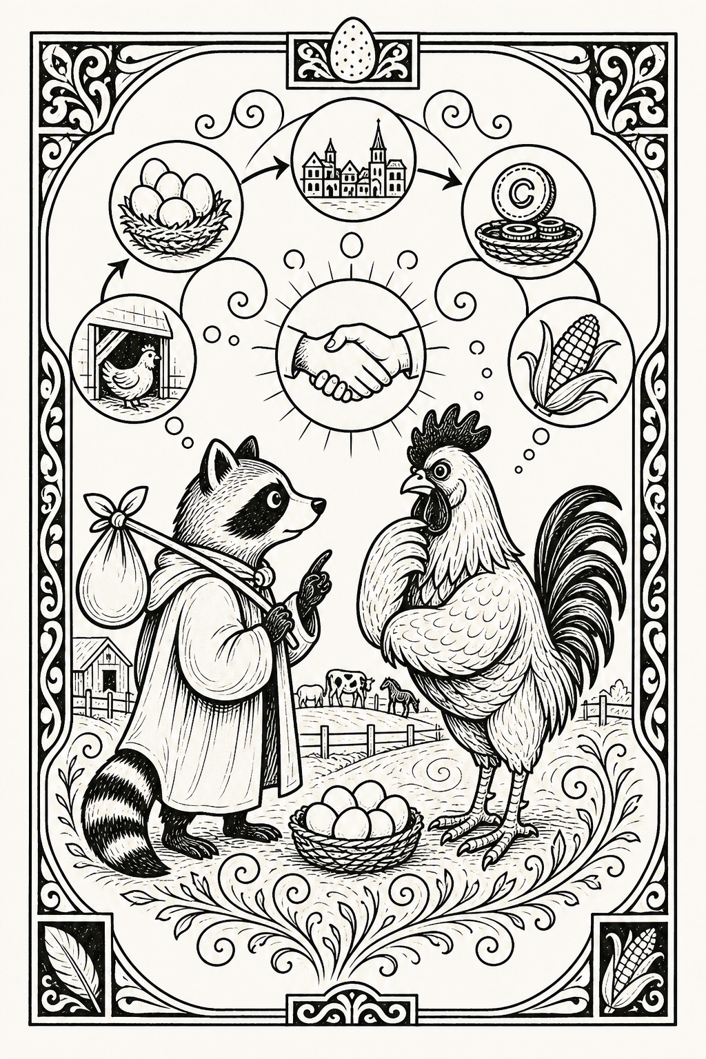 Illustration for part 2 of "The Egg Salesman"