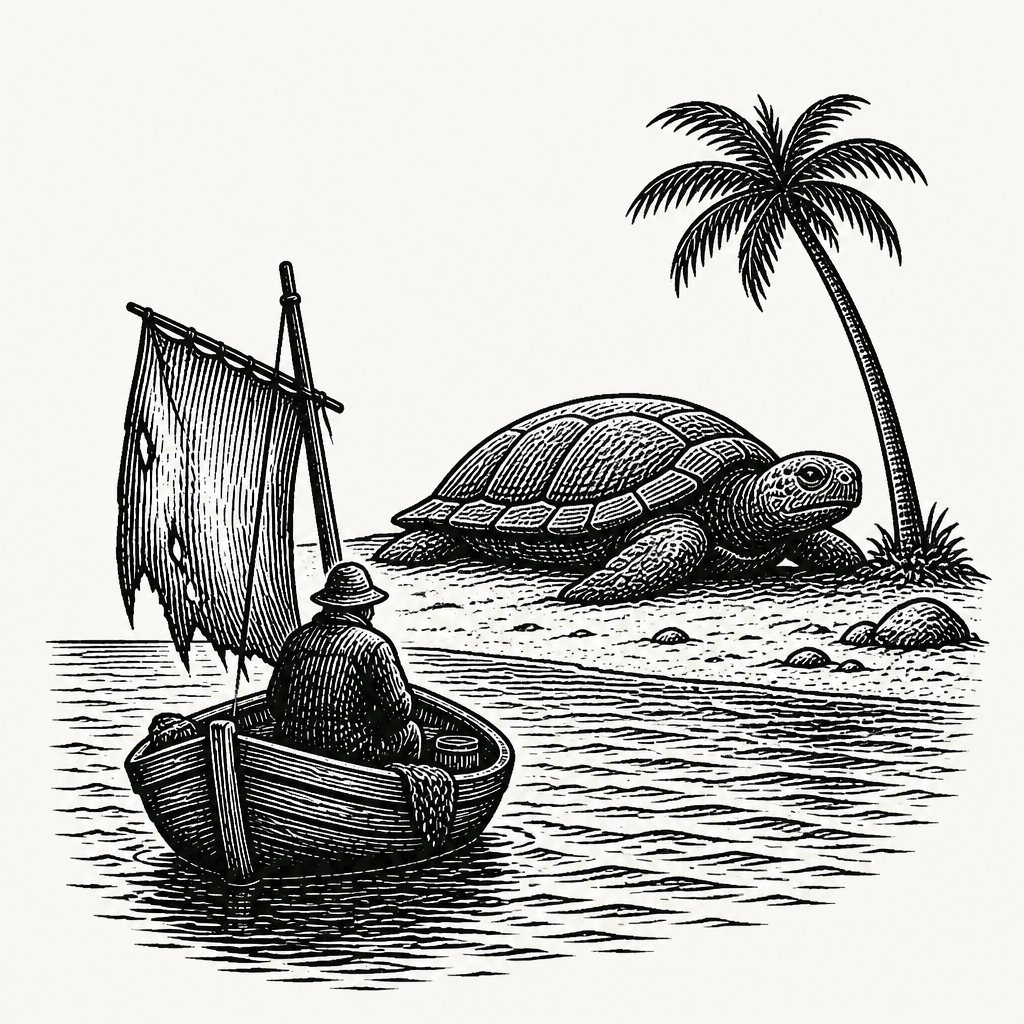 Illustration for part 6 of "The Bored Fisherman"