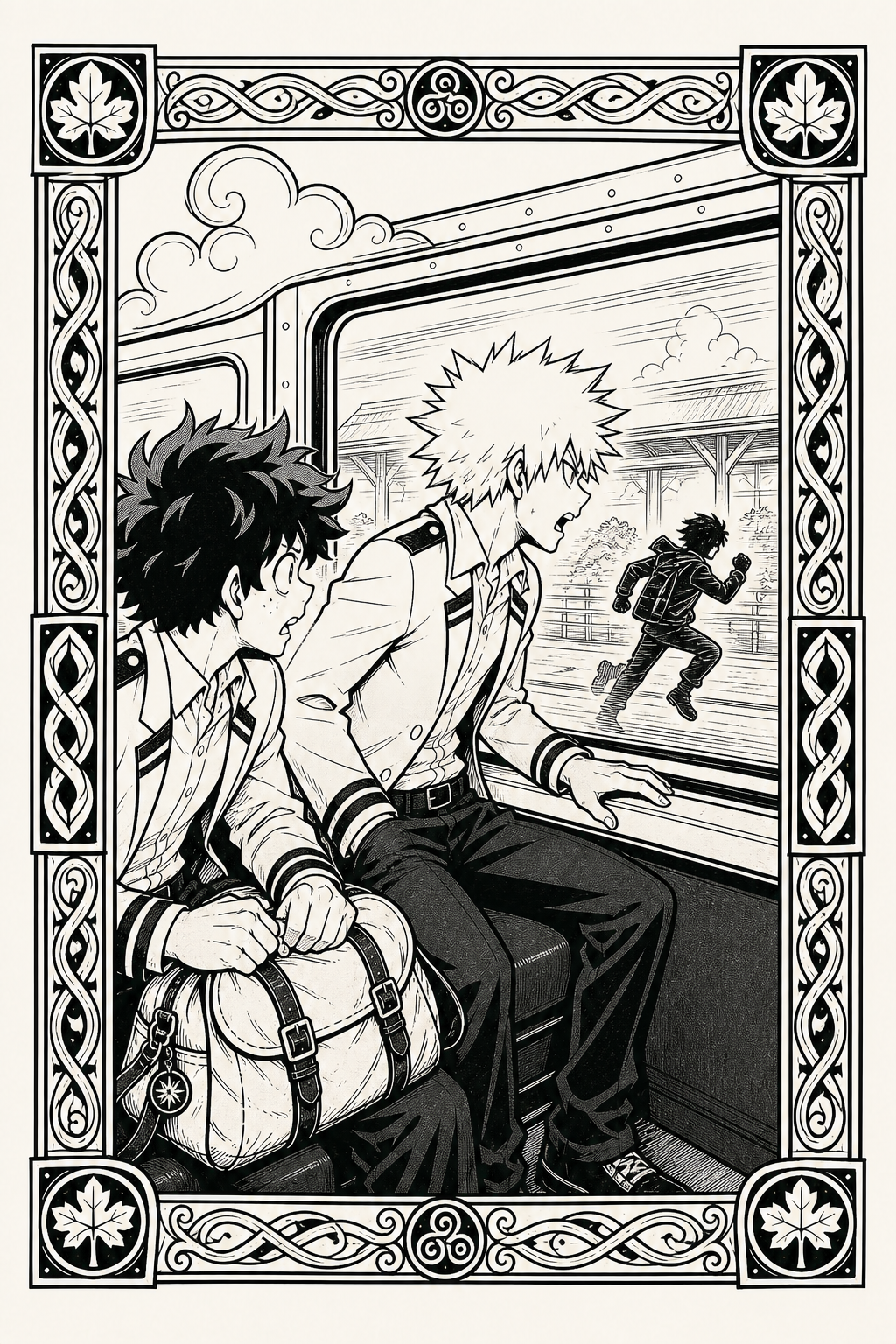 Illustration for part 3 of "Katsuki & Izuku go on a train ride l"