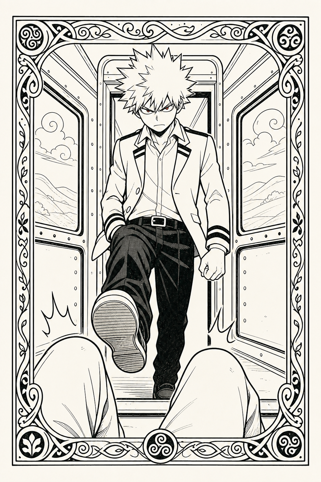 Illustration for part 2 of "Katsuki & Izuku go on a train ride l"