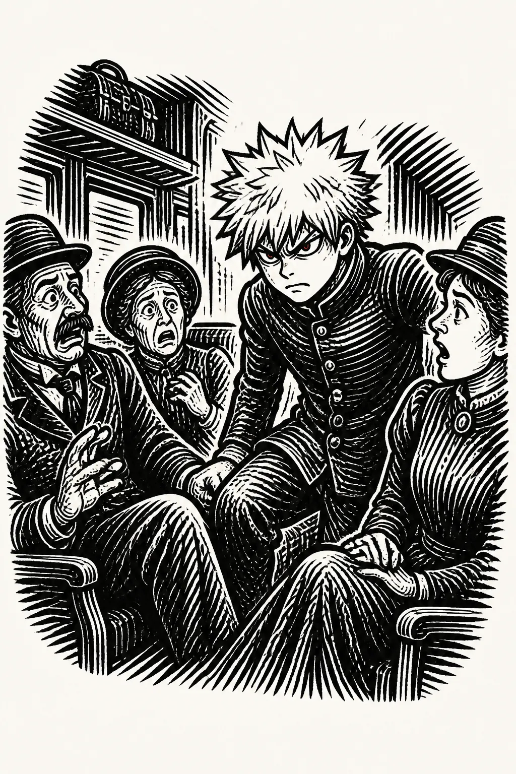 Illustration for part 2 of "Katsuki & Izuku go on a train ride l"