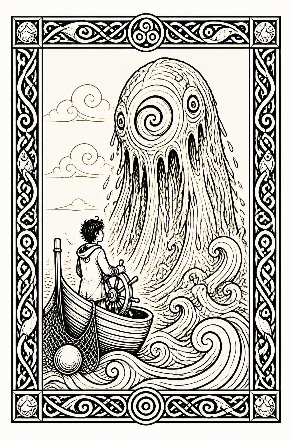 Illustration for part 3 of "The Bored Fisherman"