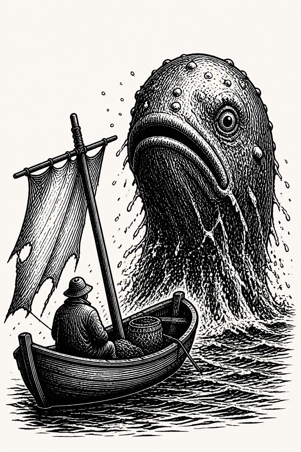 Illustration for part 3 of "The Bored Fisherman"