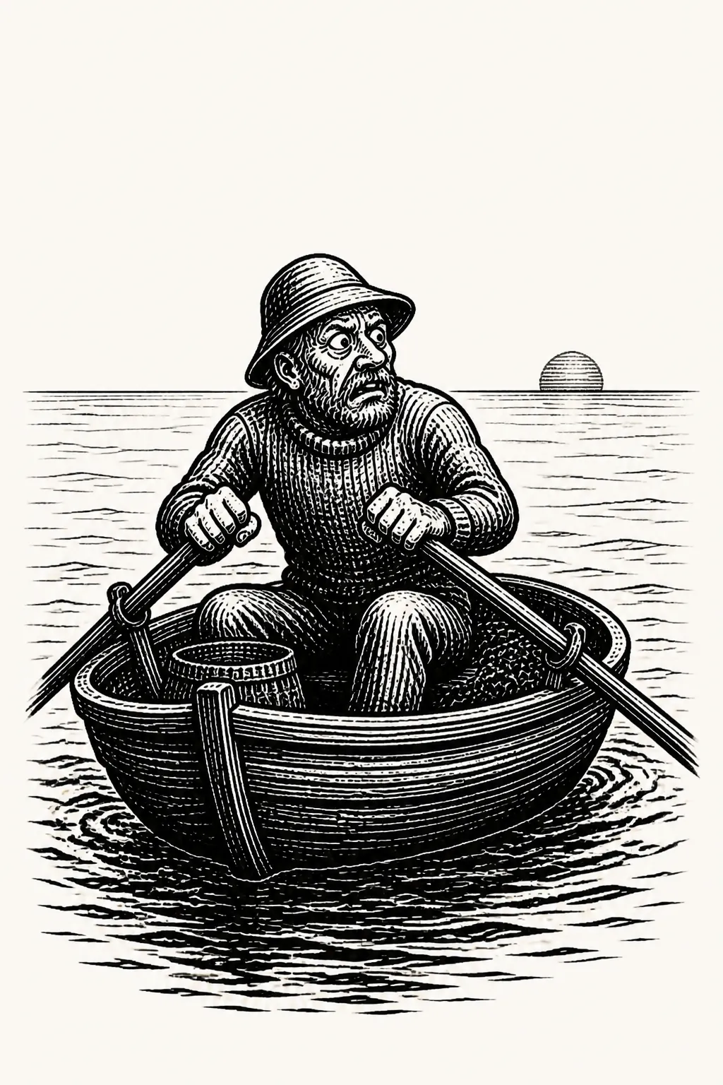 Illustration for part 5 of "The Bored Fisherman"