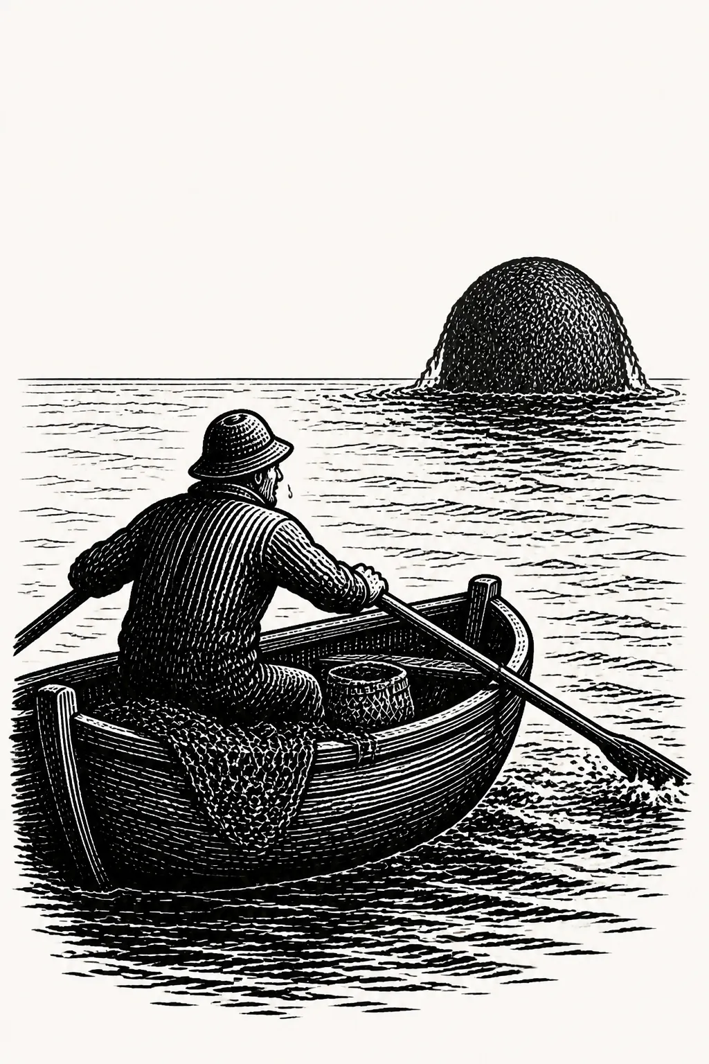 Illustration for part 5 of "The Bored Fisherman"