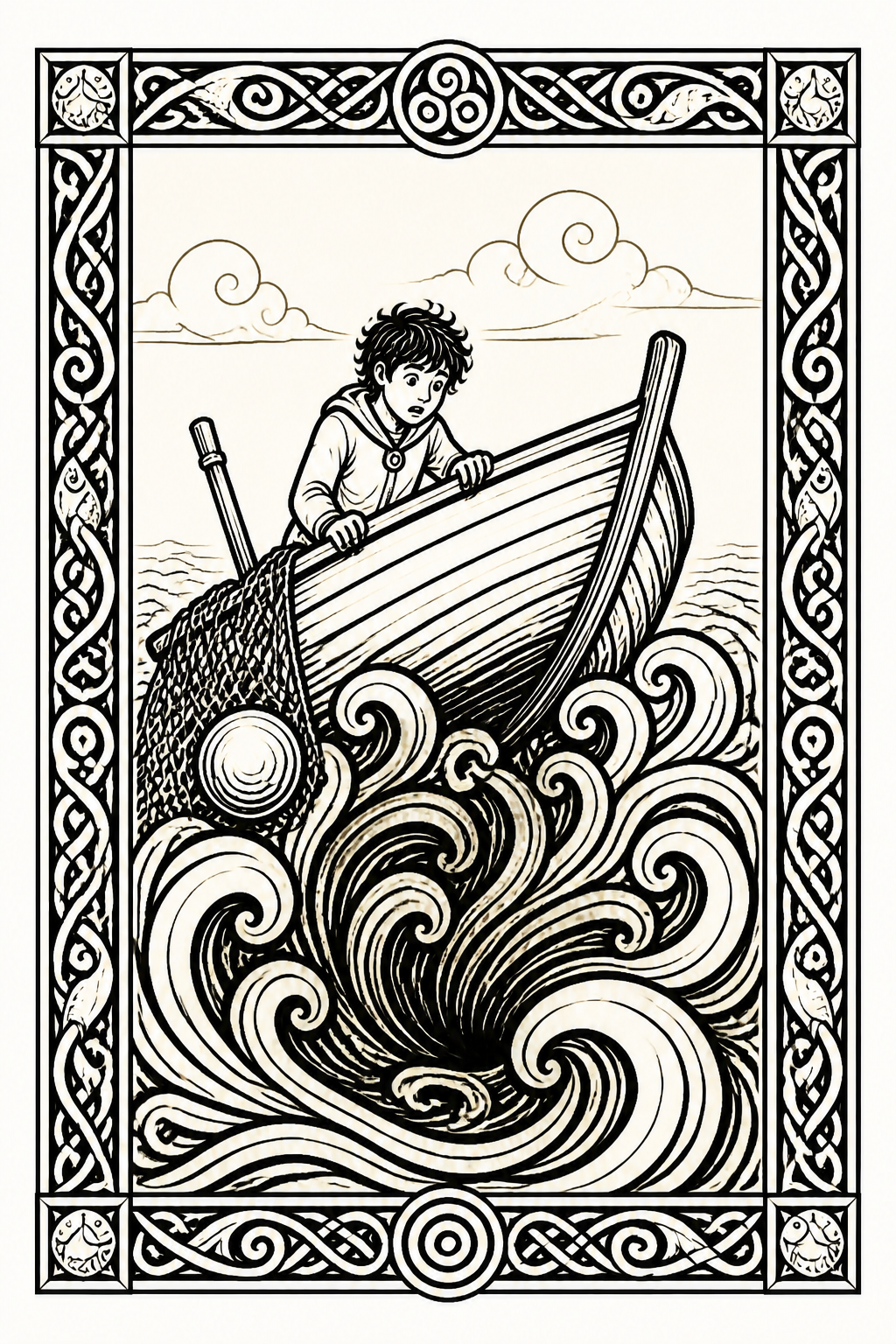 Illustration for part 2 of "The Bored Fisherman"