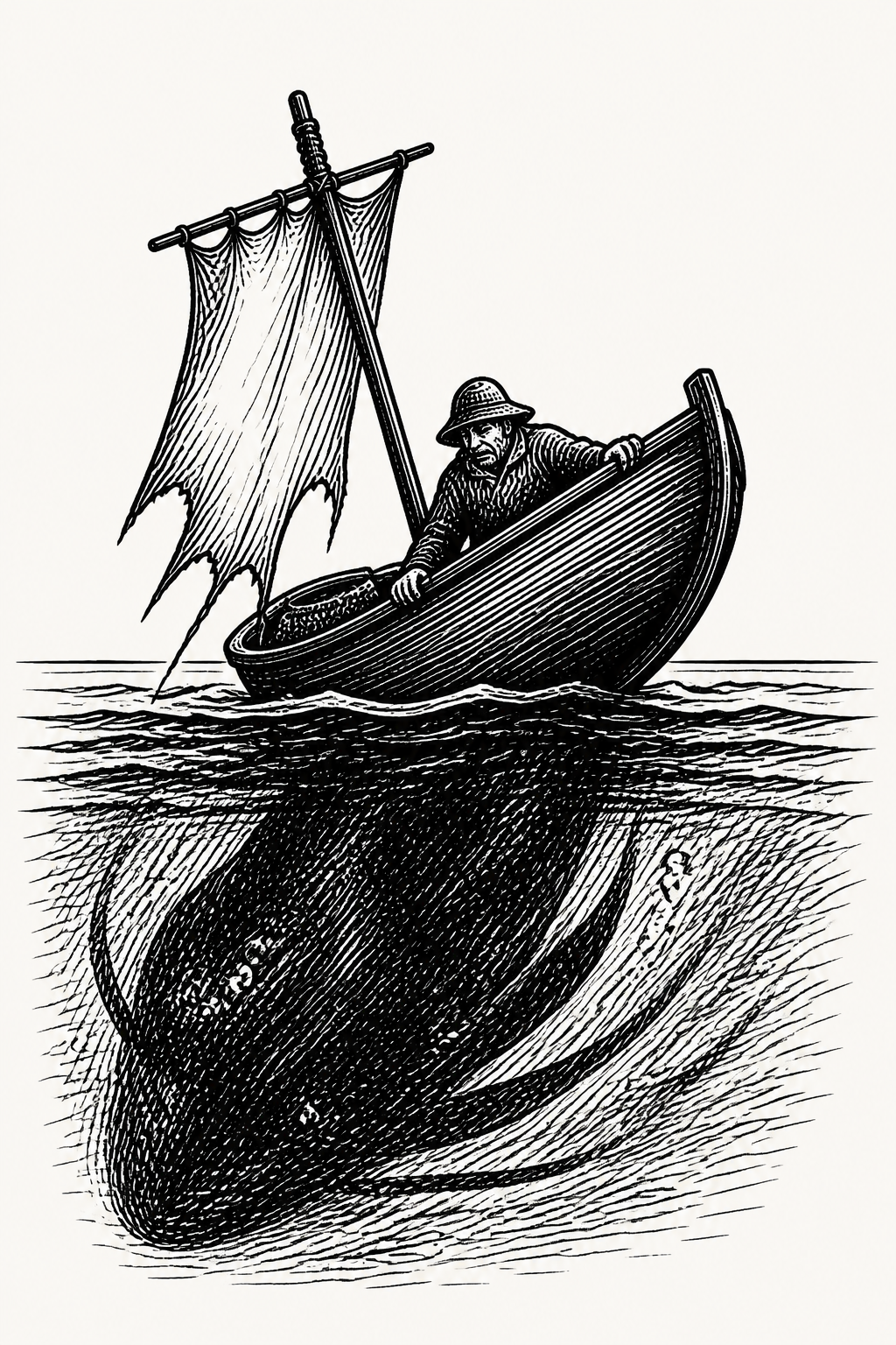Illustration for part 2 of "The Bored Fisherman"